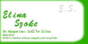 elina szoke business card